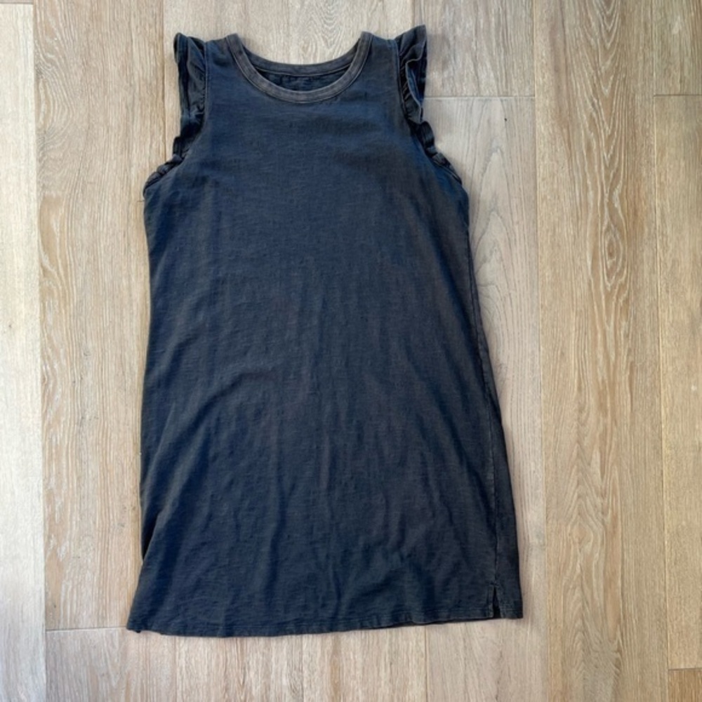Universal Thread Cotton T-shirt Dress Ruffle Sleeves in Vintage Charcoal Size L